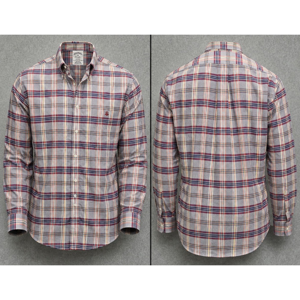 Brooks Brothers Regent Shirt Mens 2XL Tartan Plaid Supima Cotton Button Down